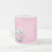 Personaliseer | Mooie Roze Olifant Mok (Voorkant links)