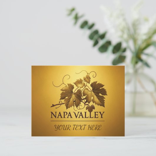 Personaliseer mooie uitnodiging Napa Valley (Staand voorkant)
