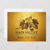Personaliseer mooie uitnodiging Napa Valley (Voorkant / Achterkant)