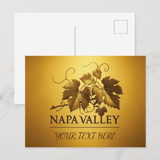 Personaliseer mooie uitnodiging Napa Valley (Voorkant / Achterkant)