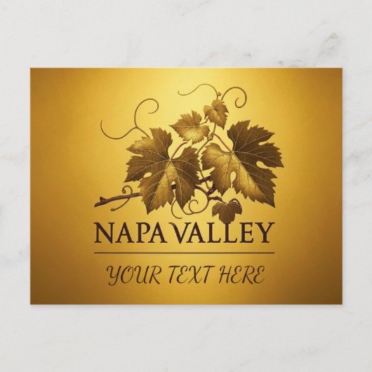 Personaliseer mooie uitnodiging Napa Valley (Voorkant)