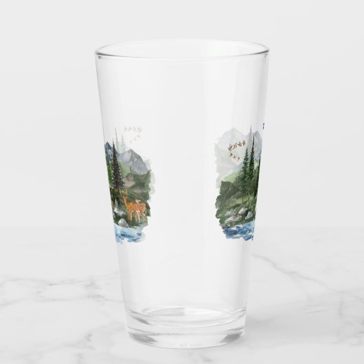 Personaliseer Mountain High Wildlife Glas (Rechts)