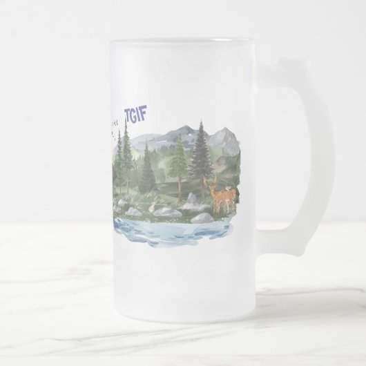 Personaliseer Mountain High Wildlife Matglas Bierpul (Rechts)