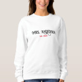 Personaliseer Mrs [Jouw naam] Sweatshirt, First Xm Trui (Voorkant)