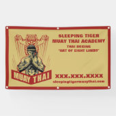 Personaliseer Muay Thai Martial Arts School Groot Spandoek (Horizontaal)