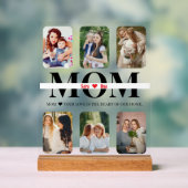 Personaliseer Mum ♥ Acryl Teken met Aangepaste Fot Acryl Bord (Neutraal)