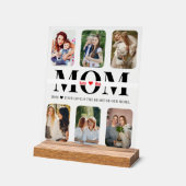 Personaliseer Mum ♥ Acryl Teken met Aangepaste Fot Acryl Bord (Hoek)