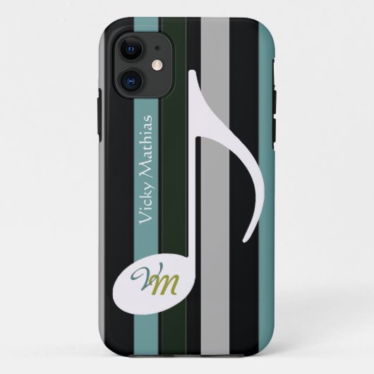 Personaliseer muzieknotstrepen Case-Mate iPhone case (Achterkant)