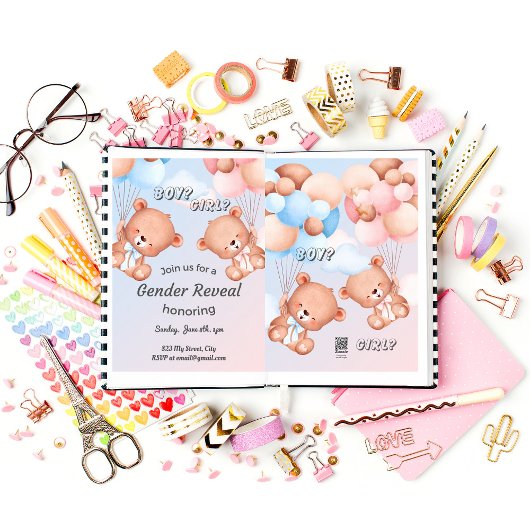 Personaliseer naam 2024 Geslacht onthullen Feestdagenkaart