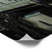 Personaliseer Naam 75th Verjaardag Gele Treinmotor Poster (Hoek)