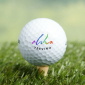 Personaliseer Naam Aloha Tropical Hawaii Hawai'i Golfballen (Insitu Shirt)