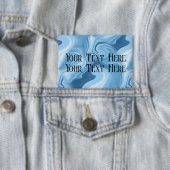 Personaliseer Naam Badge Blauw Marmer Button (Insitu)