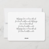 Personaliseer Naam & Bericht, Blauw Feestdagenkaart (Achterkant)