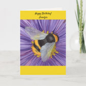 Personaliseer NAAM Bijen Honeybee Birthday Kaart (Voorkant)