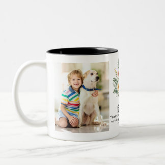 Personaliseer Naam Bloem Bloem Granma Gift Combo Tweekleurige Koffiemok