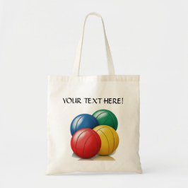 Personaliseer Naam Bocce Ball Player Team Gift Tote Bag