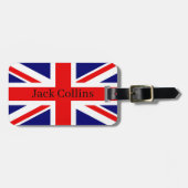 Personaliseer naam Britse vlag - de Union Jack Bagagelabel (Voorkant horizontaal)