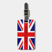Personaliseer naam Britse vlag - de Union Jack Bagagelabel (Voorkant verticaal)