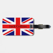 Personaliseer naam Britse vlag - de Union Jack Bagagelabel (Achterkant horizontaal)