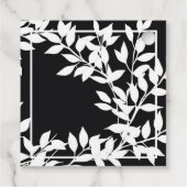 Personaliseer naam, datum Elegante zwarte en witte Bedankjes Labels (Achterkant)