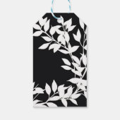 Personaliseer naam, datum Elegante zwarte en witte Cadeaulabel (Achterkant)