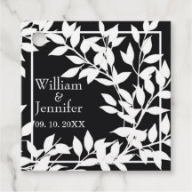 Personaliseer Naam, Datum Elegante Zwarte & Witte 