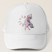 Personaliseer Naam & Eenhoorn afbeelding Trucker Pet (Voorkant)
