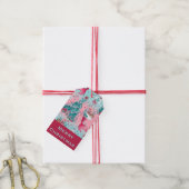 Personaliseer naam en begroeting Zeemeermin en vri Cadeaulabel (Met Touw)