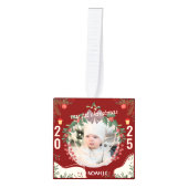 Personaliseer naam en foto van de baby decoratie (Voorkant)