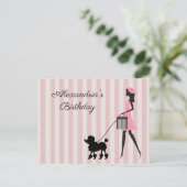 Personaliseer Naam en Gelegenheid Lady wandelpoede Briefkaart (Staand voorkant)