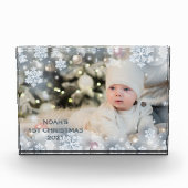 Personaliseer Naam & Foto Baby's Eerste Kerstmis 8 (Voorkant)