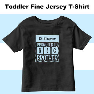 Personaliseer naam grote broer blauw kinder shirts