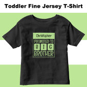 Personaliseer naam grote broer groen kinder shirts