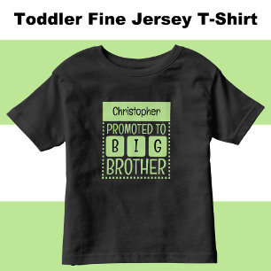 Personaliseer naam grote broer groen kinder shirts