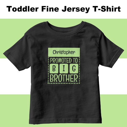 Personaliseer naam grote broer groen kinder shirts