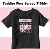 Personaliseer naam grote zus roze kinder shirts