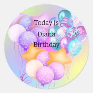 Personaliseer naam Happy Birthday Sticker