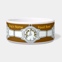 Personaliseer naam hond Tijd om bruin eten te eten