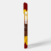Personaliseer Naam Kastanjebruin Rood Geel Zonnebl Case-Mate iPhone Case (Achterkant / Links)