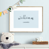 Personaliseer Naam Kind Speelkamer Jongen Pastelbl