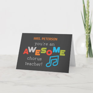 Personaliseer Naam Koor Leraren Waarderingsdag Kaart
