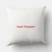 Personaliseer Naam Lacrosse Coach Bedankingswoorde Kussen (Achterkant)