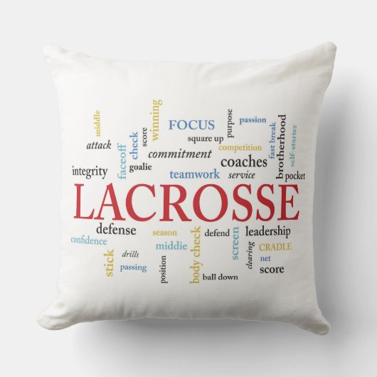 Personaliseer Naam Lacrosse Coach Bedankingswoorde Kussen (Voorkant)