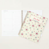 Personaliseer naam ongedateerde bloemplanner planner (Display)
