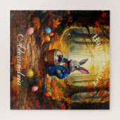 Personaliseer Naam Peter Easter Eggs Basket Legpuzzel (Horizontaal)