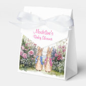 Personaliseer Naam Peter en Flopsy in bloementuin Bedankdoosjes (Voorkant Zijde)