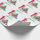 Personaliseer Naam Peter het Konijn Eerste Kerstmi Cadeaupapier (Hoek)