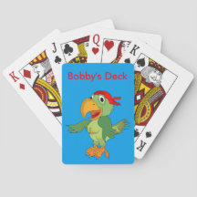 Personaliseer Naam Pirate Bird Custom Kinder Kaart