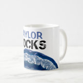 *~* Personaliseer NAAM ROCKS Crystal Geode Agaat Koffiemok (Voorkant rechts)