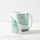 *~* Personaliseer NAAM ROCKS Geode Gold Glitter Koffiemok (Voorkant rechts)